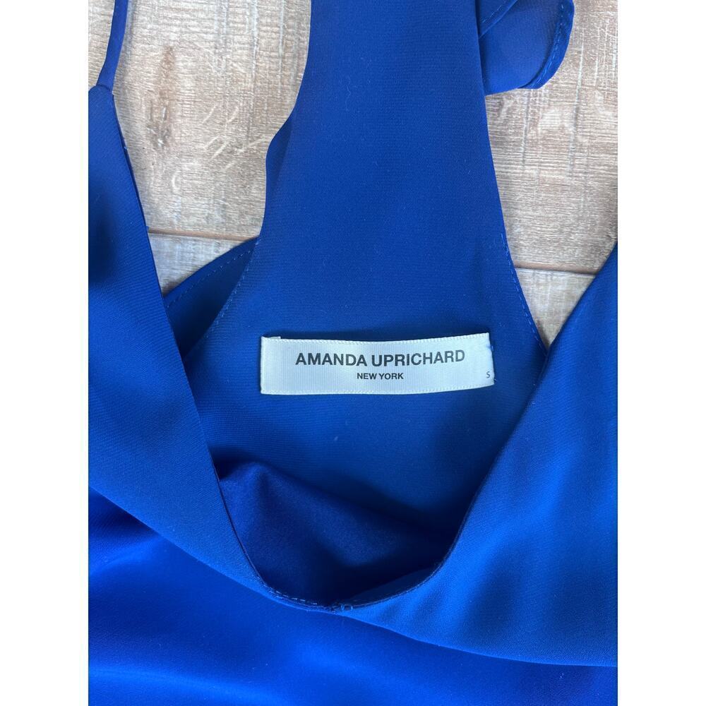 Amanda Uprichard Royal Blue Racerback Ruffle Dress Size S - Picture 3 of 6